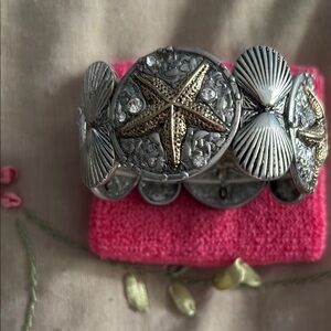 Silver and Gold Starfish Bracelet